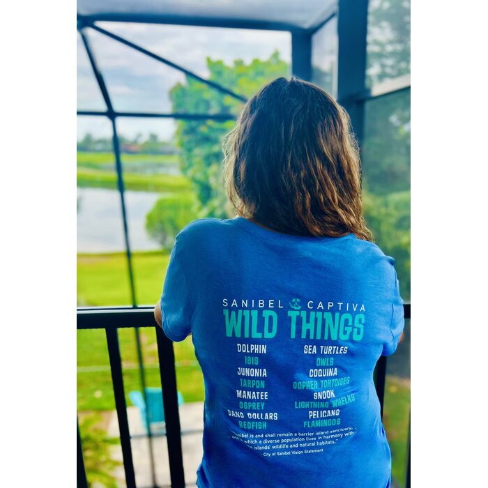 Wild Thing Ladies V-neck Short Sleeve - Blue