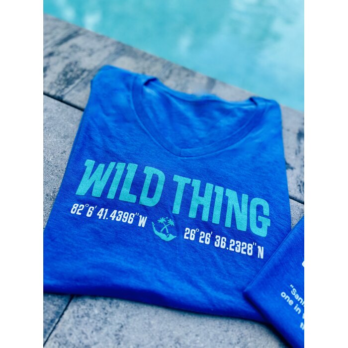 Wild Thing Ladies V-neck Short Sleeve - Blue