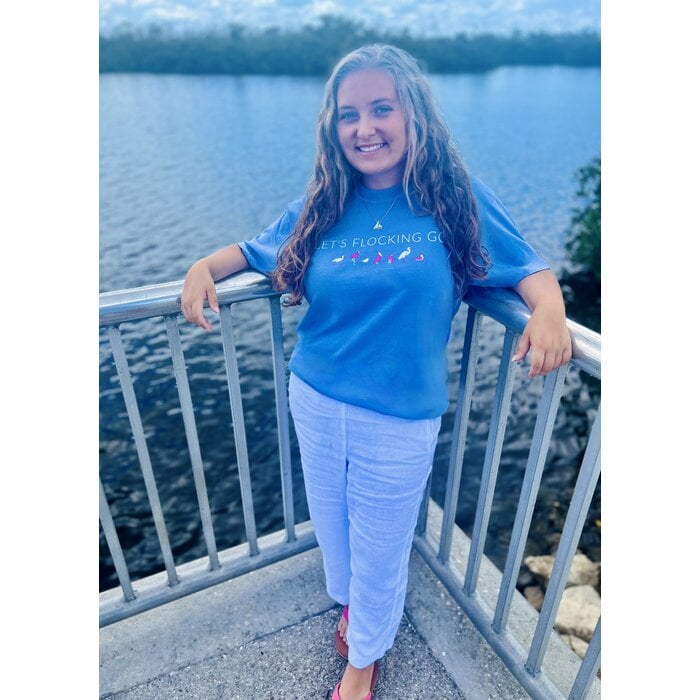 Let's Flocking Go - Unisex Short Sleeve Blue Grey