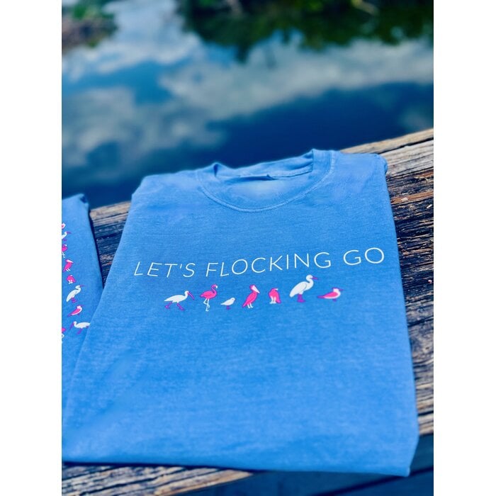 Let's Flocking Go - Unisex Short Sleeve Blue Grey