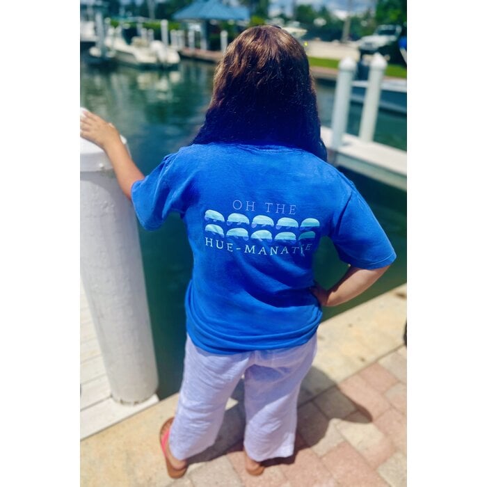 Oh The Hue-Manatee Unisex Short Sleeve - Blue
