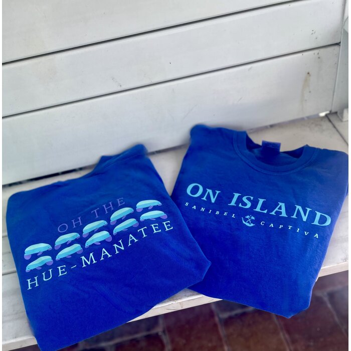 Oh The Hue-Manatee Unisex Short Sleeve - Blue