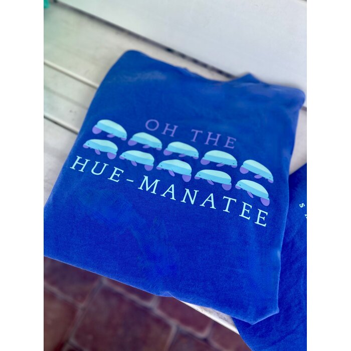 Oh The Hue-Manatee Unisex Short Sleeve - Blue