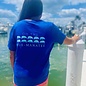Oh The Hue-Manatee Ladies Short Sleeve V-neck - Blue