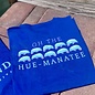 Oh The Hue-Manatee Ladies Short Sleeve V-neck - Blue
