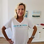 Always On Island Nautical Flags Ladies Short Sleeve V-Neck