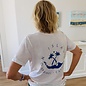 Always On Island Nautical Flags Ladies Short Sleeve V-Neck