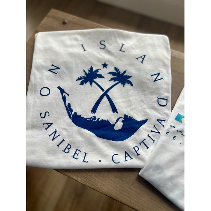 Always On Island Nautical Flags Ladies Short Sleeve V-Neck