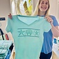 Shell Shirt - Ladies Short Sleeve V-Neck Mint