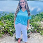 PeliCAN Ladies Short Sleeve V-neck - Blue