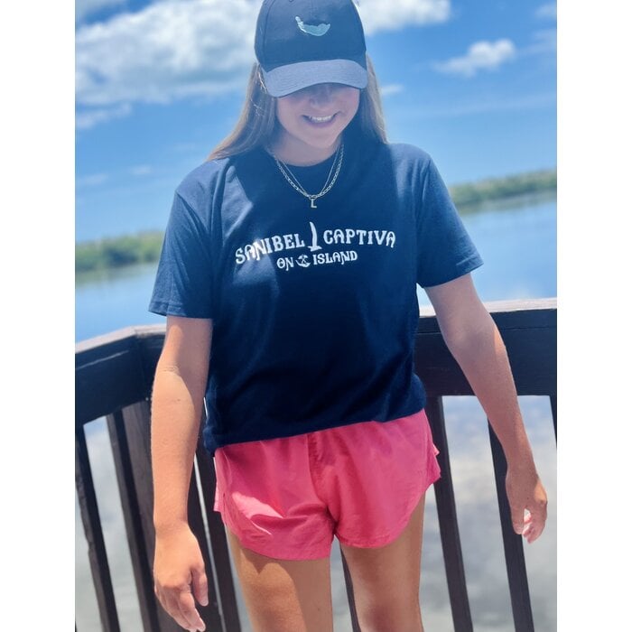 Throwback Seagull Unisex Short Sleeve - Navy