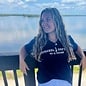 Throwback Seagull Ladies V-neck Short Sleeve - Navy