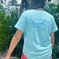 Tri Color Map Ladies Short Sleeve V-Neck Mint