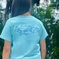 Tri Color Map Ladies Short Sleeve V-Neck Mint