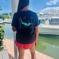 Turtle Tracks Ladies V-neck Short Sleeve - Grey