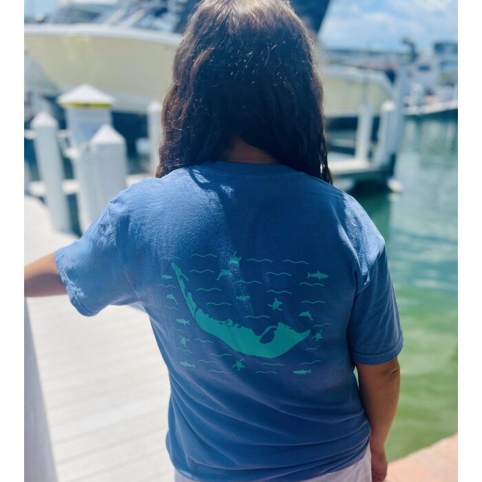 Turtle Tracks Unisex Short Sleeve - Blue