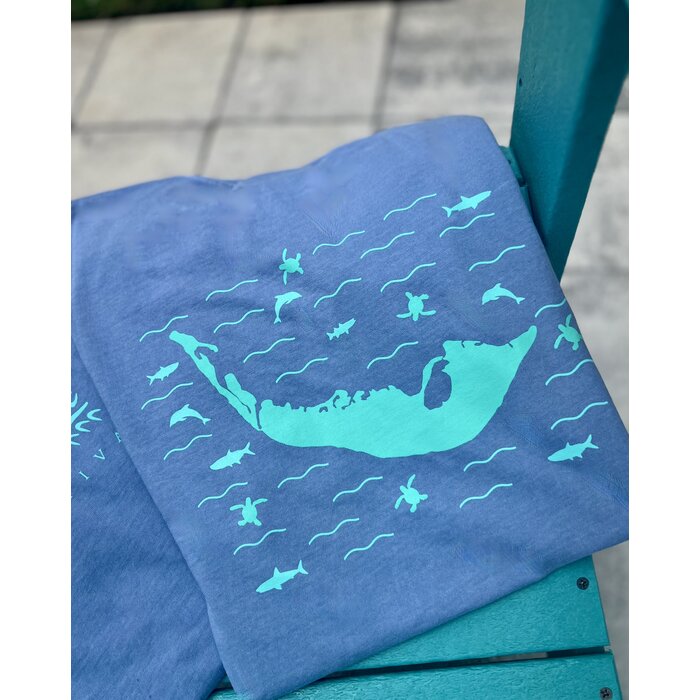 Turtle Tracks Unisex Short Sleeve - Blue