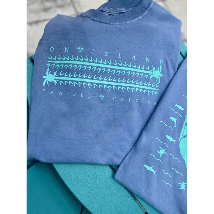 Turtle Tracks Unisex Short Sleeve - Blue