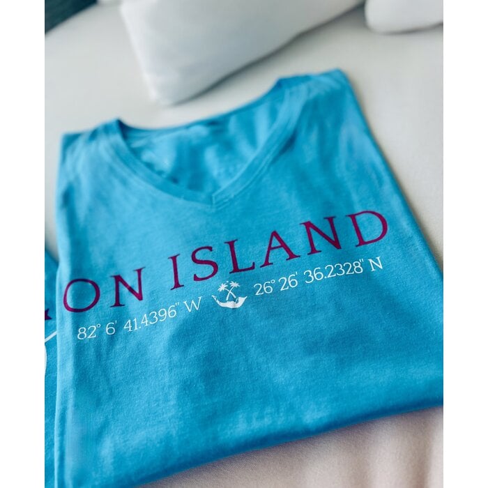 Elevation - Ladies V-Neck Short Sleeve Aqua