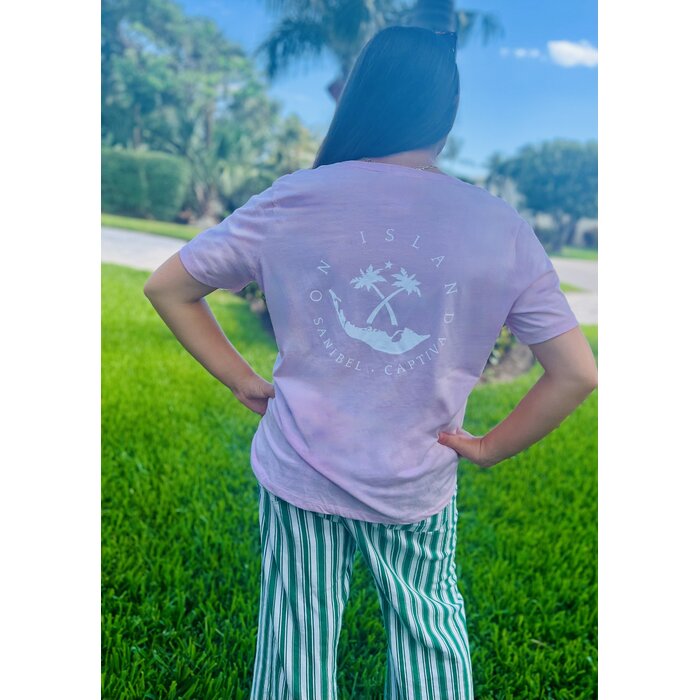 LOVE Ladies Short Sleeve V-neck - Pink