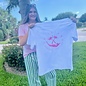 LOVE Ladies Short Sleeve V-neck - White