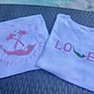 LOVE Ladies Short Sleeve V-neck - White