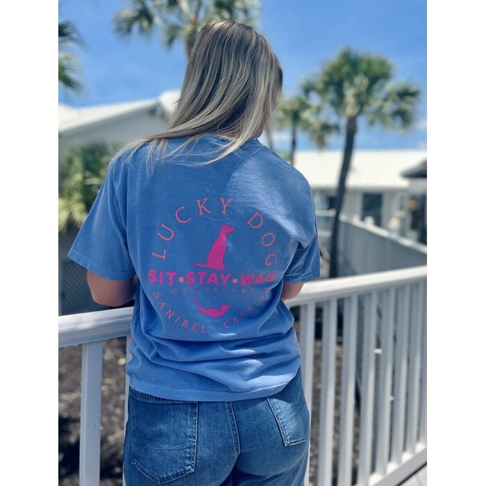 Lucky Dog Unisex Short Sleeve - Blue