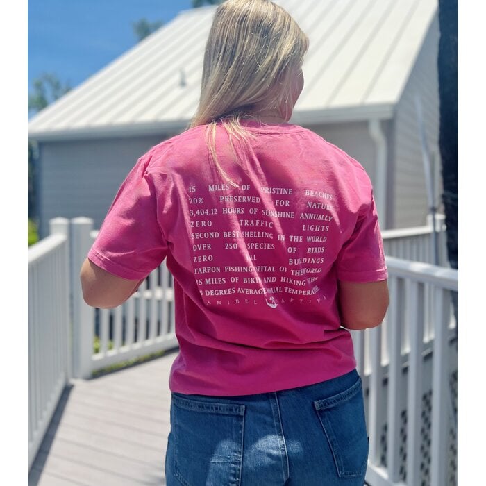 SanCap Stats Unisex Short Sleeve Tee - Pink