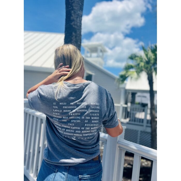 SanCap Stats Unisex Short Sleeve Tee - Grey