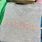 Lucky Dog Ladies V-Neck Gray