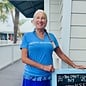 SanCap Stats Ladies Short Sleeve V-neck - Blue