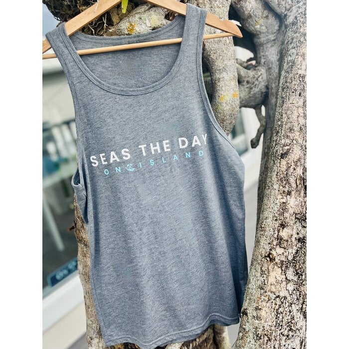 Seas The Day Unisex Tank Top - Grey