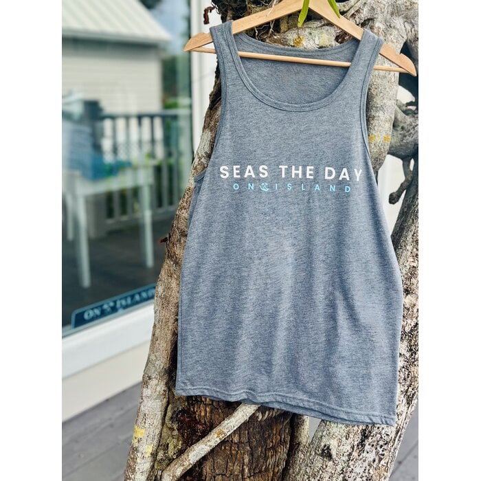 Seas The Day Unisex Tank Top - Grey