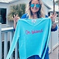 Summer Sweater Ladies V-neck - Aqua