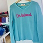 Summer Sweater Ladies V-neck - Aqua