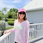 Summer Sweater Ladies V-neck - Pink