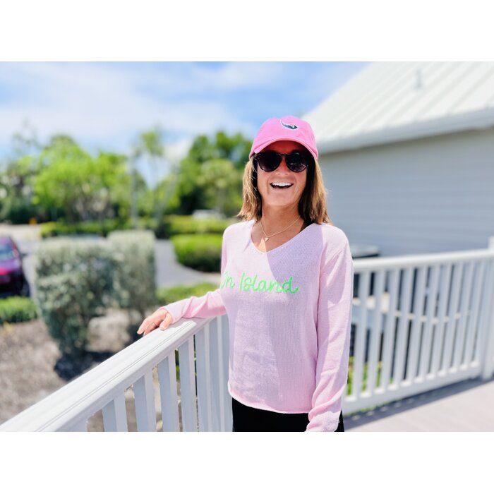 Summer Sweater Ladies V-neck - Pink
