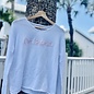 Summer Sweater Ladies V-neck - White/Pink