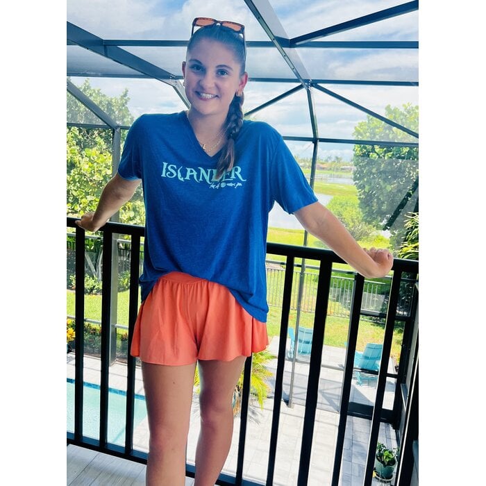 Islander Ladies Short Sleeve V-neck - LT Blue