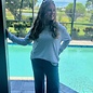 Always on Island Sweater - Lt Grey (Tan Font)