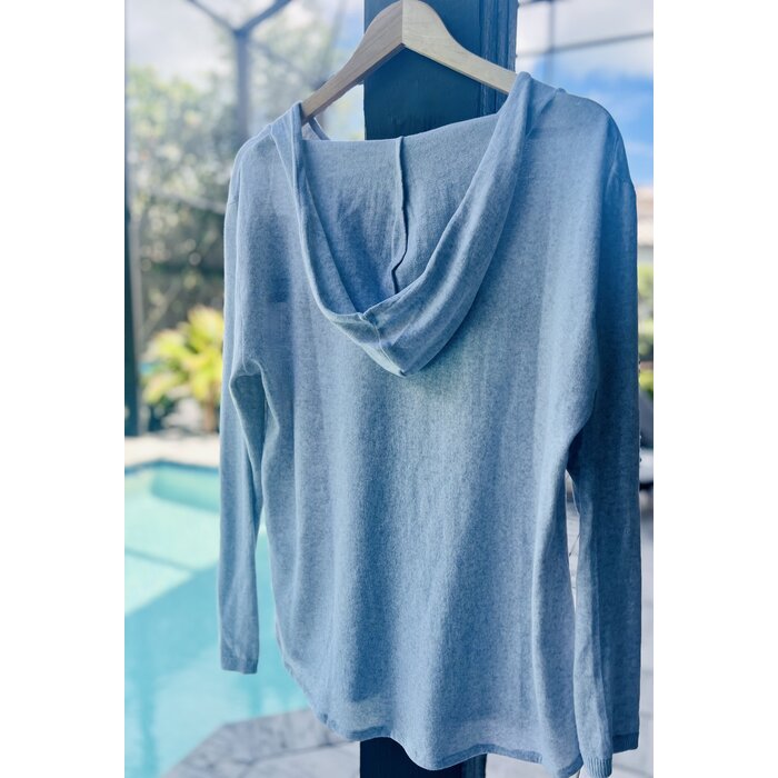 Always on Island Sweater - Lt Grey (Tan Font)
