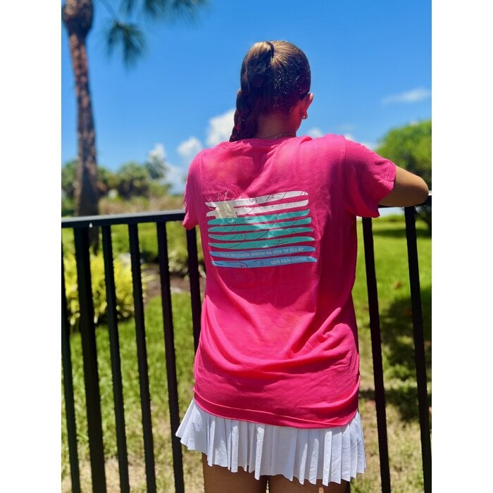 Live In The Sunshine Ladies V-Neck Pink