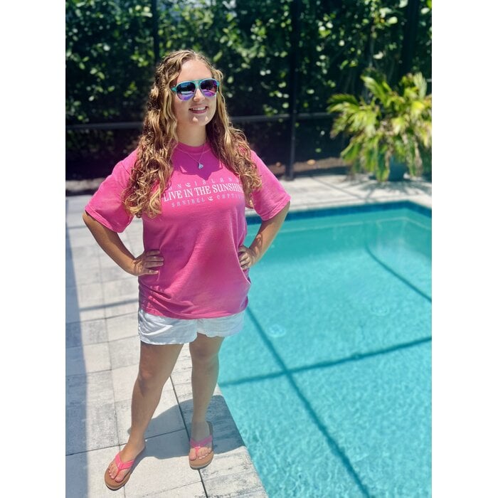 Live In The Sunshine Unisex Short Sleeve Coral