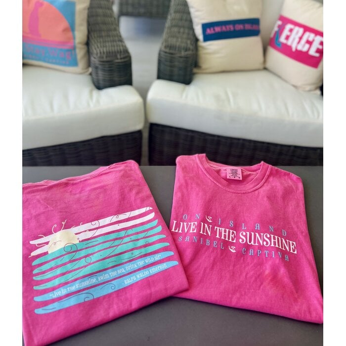 Live In The Sunshine Unisex Short Sleeve Coral