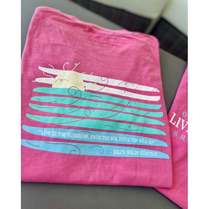 Live In The Sunshine Unisex Short Sleeve Coral