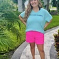 The List - Ladies Short Sleeve V-neck- Mint