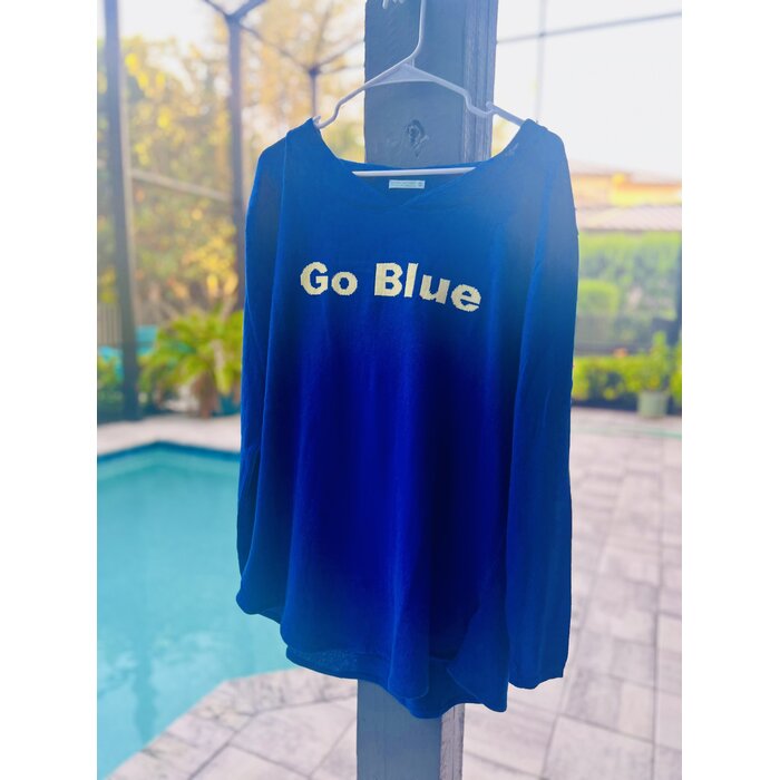 Go Blue Sweater - Ladies Blue