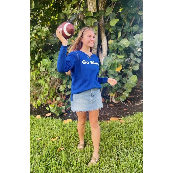 Go Blue Sweater - Ladies Blue