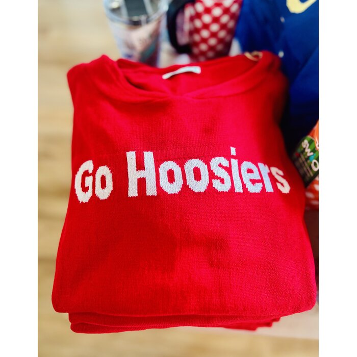Go Hoosiers Sweater- Ladies Red