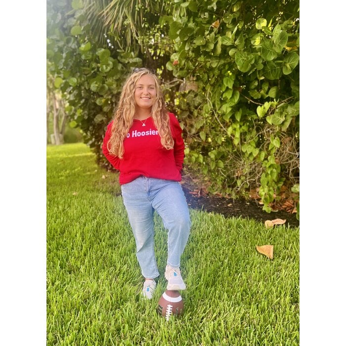Go Hoosiers Sweater- Ladies Red